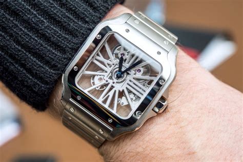 skeleton cartier santos|cartier santos skeleton price.